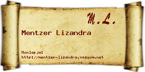 Mentzer Lizandra névjegykártya